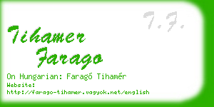 tihamer farago business card